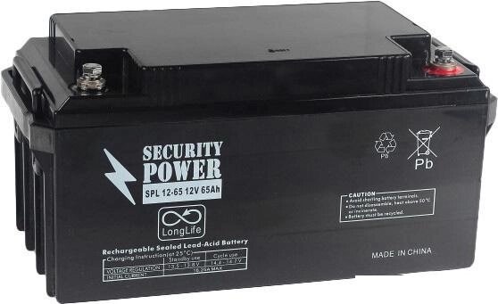 Аккумулятор для ИБП Security Power SPL 12-65 (12В/65 А·ч) от компании Интернет-магазин marchenko - фото 1