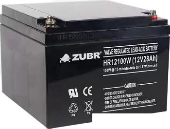 Аккумулятор для ИБП Zubr HR 12100 W (12 В/28 А·ч) от компании Интернет-магазин marchenko - фото 1