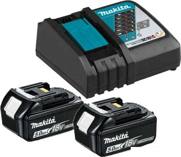 Аккумулятор с зарядным устройством Makita BL1850B + DC18RC 191L74-5 (18В/5 Ah + 7.2-14.4В) от компании Интернет-магазин marchenko - фото 1