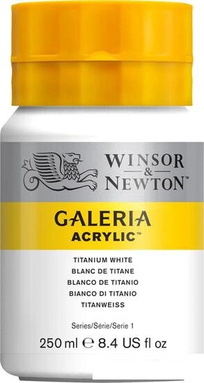 Акриловая краска Winsor & Newton Galeria 2137644 (250 мл, титановые белила) от компании Интернет-магазин marchenko - фото 1