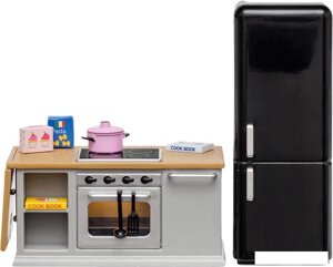 Аксессуары для кукольного домика Lundby Кухонный остров и холодильник 60201800