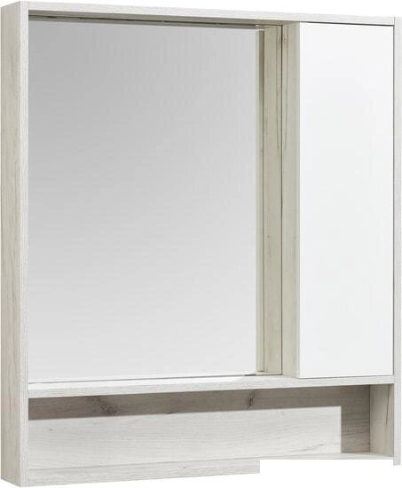 Акватон Шкаф с зеркалом Флай 80 1A237702FAX10 (белый/дуб крафт) от компании Интернет-магазин marchenko - фото 1