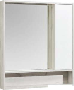 Акватон Шкаф с зеркалом Флай 80 1A237702FAX10 (белый/дуб крафт)