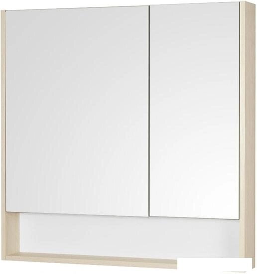 Акватон Шкаф с зеркалом Сканди 90 1A252302SDB20 (белый/дуб верона) от компании Интернет-магазин marchenko - фото 1