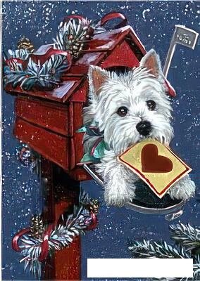 Алмазная мозаика  Wizardi Рождественская посылка WD110 от компании Интернет-магазин marchenko - фото 1