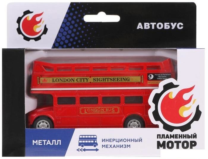 Автобус Пламенный мотор Лондонский двухэтажный 870830 от компании Интернет-магазин marchenko - фото 1