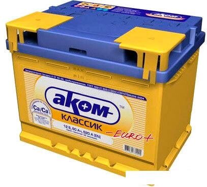 Автомобильный аккумулятор AKOM Классик 6CT-60 (60 А/ч) от компании Интернет-магазин marchenko - фото 1