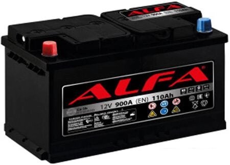 Автомобильный аккумулятор ALFA Hybrid 110 L (110 А·ч) от компании Интернет-магазин marchenko - фото 1