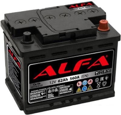 Автомобильный аккумулятор ALFA Hybrid 62 R (62 А·ч) от компании Интернет-магазин marchenko - фото 1