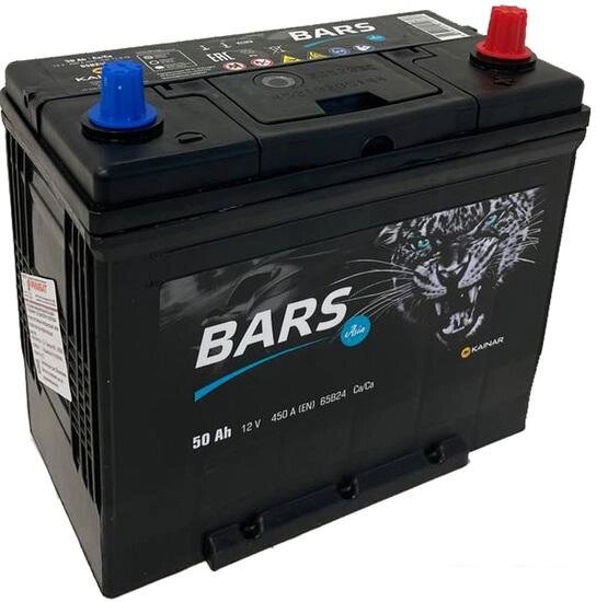 Автомобильный аккумулятор BARS Asia 50 JR+ тонкие клеммы с бортом (50 А·ч) от компании Интернет-магазин marchenko - фото 1