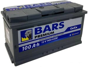 Автомобильный аккумулятор BARS Premium 100 R+100 А·ч)