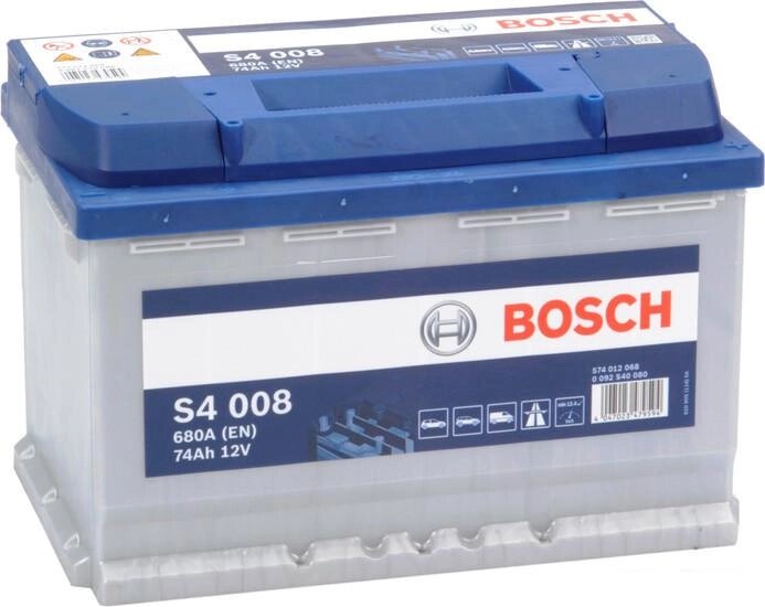 Автомобильный аккумулятор Bosch S4 008 (574012068) 74 А/ч от компании Интернет-магазин marchenko - фото 1