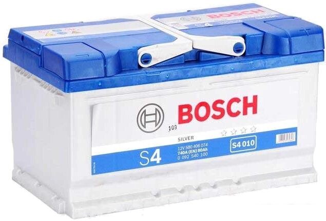 Автомобильный аккумулятор Bosch S4 010 (580406074) 80 А/ч от компании Интернет-магазин marchenko - фото 1