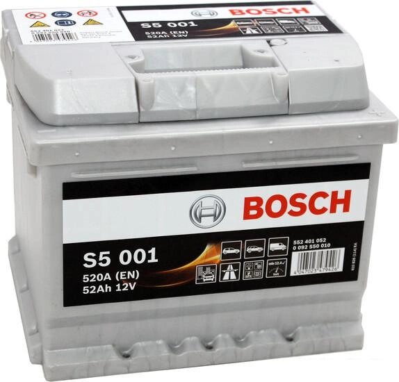 Автомобильный аккумулятор Bosch S5 001 (552401052) 52 А/ч от компании Интернет-магазин marchenko - фото 1