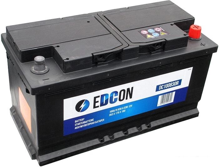Автомобильный аккумулятор EDCON DC100830R (100 А·ч) от компании Интернет-магазин marchenko - фото 1
