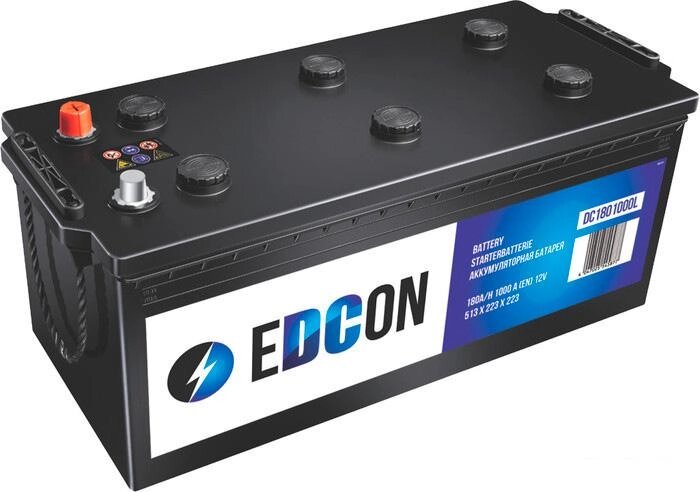 Автомобильный аккумулятор EDCON DC1801000L (180 А·ч) от компании Интернет-магазин marchenko - фото 1