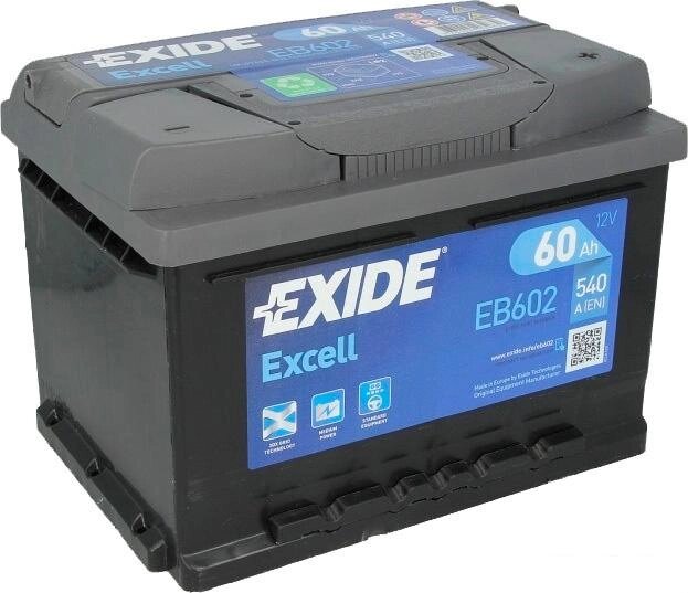 Автомобильный аккумулятор Exide Excell EB602 (60 А·ч) от компании Интернет-магазин marchenko - фото 1