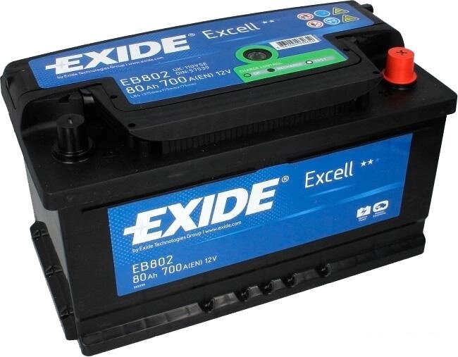 Автомобильный аккумулятор Exide Excell EB802 (80 А/ч) от компании Интернет-магазин marchenko - фото 1