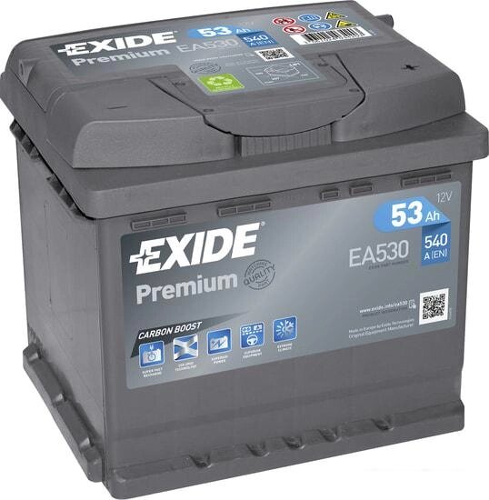 Автомобильный аккумулятор Exide Premium EA530 (53 А·ч) от компании Интернет-магазин marchenko - фото 1