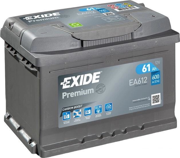 Автомобильный аккумулятор Exide Premium EA612 (61 А·ч) от компании Интернет-магазин marchenko - фото 1