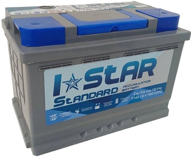 Автомобильный аккумулятор I-STAR 77 R+ (77 А·ч) от компании Интернет-магазин marchenko - фото 1