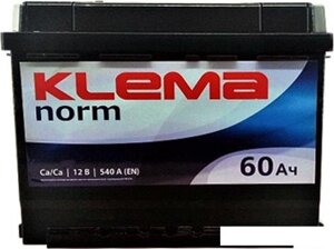Автомобильный аккумулятор Klema Norm 6CТ-60А3(0) (60 А·ч)