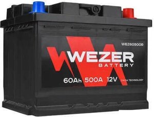 Автомобильный аккумулятор Wezer WEZ60500R (60 А·ч)