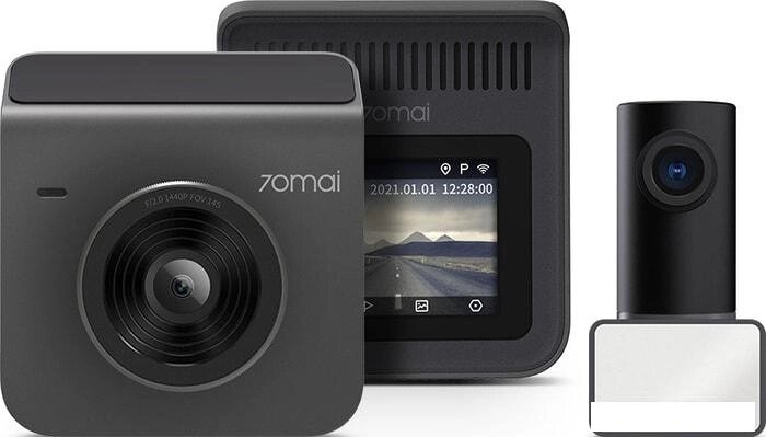 Автомобильный видеорегистратор 70mai Dash Cam A400 + камера заднего вида RC09 (серый) от компании Интернет-магазин marchenko - фото 1