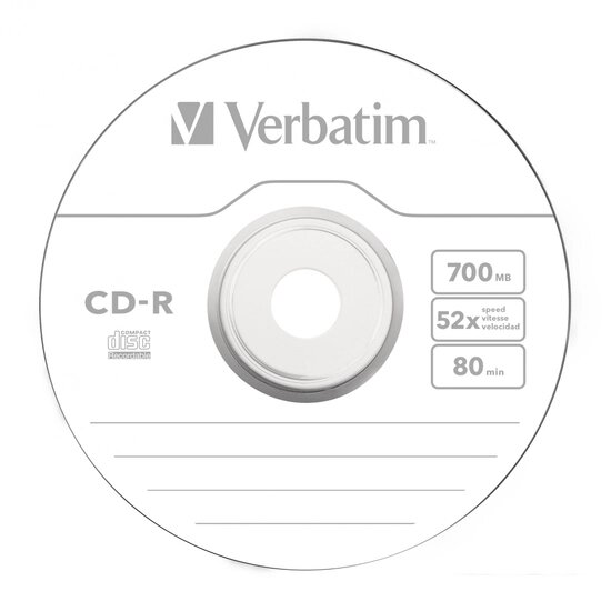 CD-R диск Verbatim 700Mb DL Extra Protection 52x в пленке 50 шт. 043787 от компании Интернет-магазин marchenko - фото 1