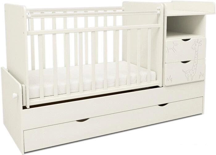 Детская кроватка СКВ-Компани СКВ-5 Жираф (белый) [550031] от компании Интернет-магазин marchenko - фото 1