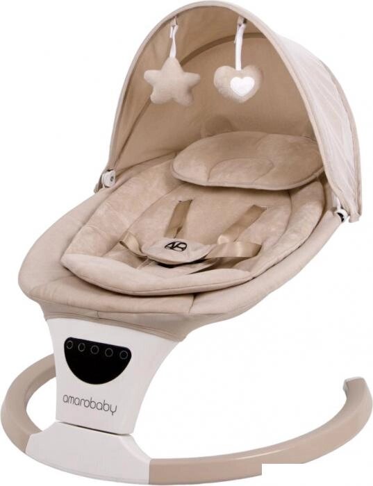 Детские шезлонги и качалки Amarobaby Teddy Swing AB24-22TED/03 (бежевый) от компании Интернет-магазин marchenko - фото 1