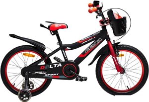 Детский велосипед Delta Sport 20 2020 (черный/красный)