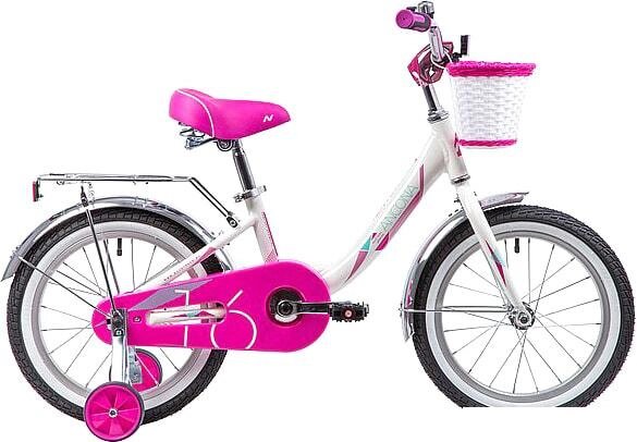 Детский велосипед Novatrack Ancona 16 (белый/розовый, 2019) от компании Интернет-магазин marchenko - фото 1