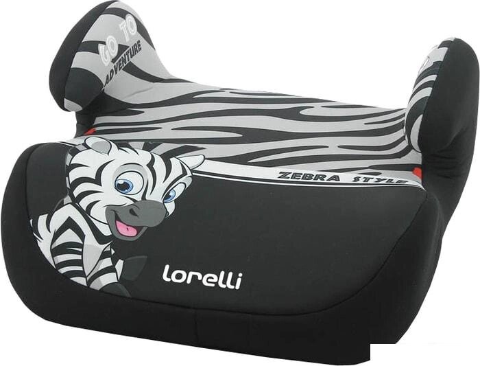 Детское сиденье Lorelli Topo Comfort 2020 (серый/черный, зебра) от компании Интернет-магазин marchenko - фото 1