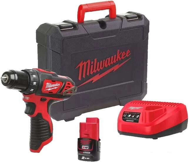 Дрель-шуруповерт Milwaukee M12 BDD-201C 4933479439 (с 1-м АКБ, кейс) от компании Интернет-магазин marchenko - фото 1