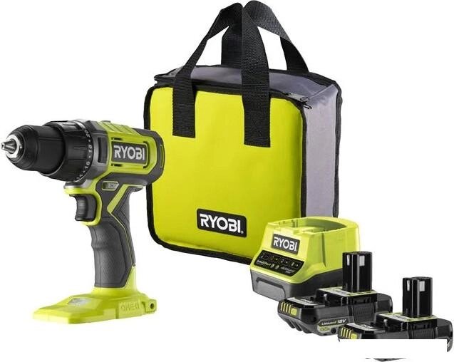 Дрель-шуруповерт Ryobi RDD18-2C20S 5133005520 (с 2-мя АКБ 2 Ач, сумка) от компании Интернет-магазин marchenko - фото 1