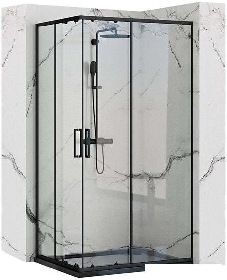 Душевой уголок Rea Punto 100x80 (черный/прозрачное стекло) от компании Интернет-магазин marchenko - фото 1