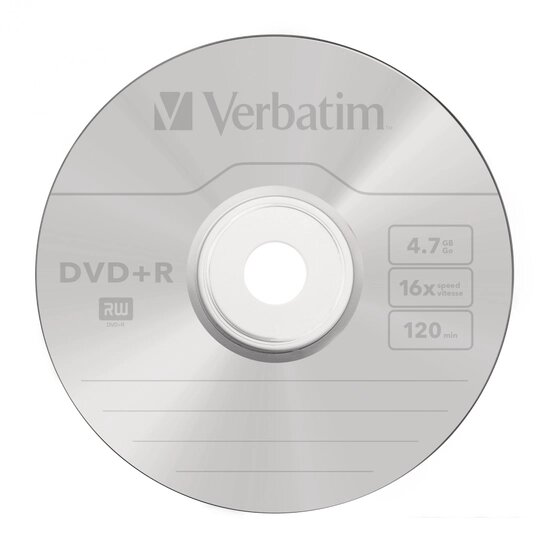 DVD+R диск Verbatim 4.7Gb 16x DLP Matt Silver по 50 шт. CakeBox 043550 от компании Интернет-магазин marchenko - фото 1