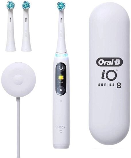 Электрическая зубная щетка Oral-B iO 8 (белый, 3 насадки) от компании Интернет-магазин marchenko - фото 1