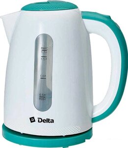Электрочайник Delta DL-1106 (белый/мятный)