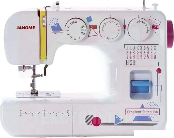 Электромеханическая швейная машина Janome Excellent Stitch 18A от компании Интернет-магазин marchenko - фото 1