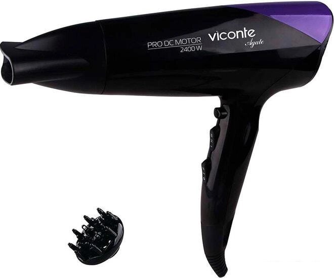 Фен Viconte VC-3725 (черный/фиолетовый) от компании Интернет-магазин marchenko - фото 1