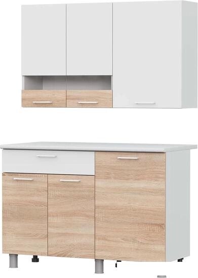 Готовая кухня NN мебель КГ-4 1200 (белый/дуб сонома/белый/антарес) от компании Интернет-магазин marchenko - фото 1