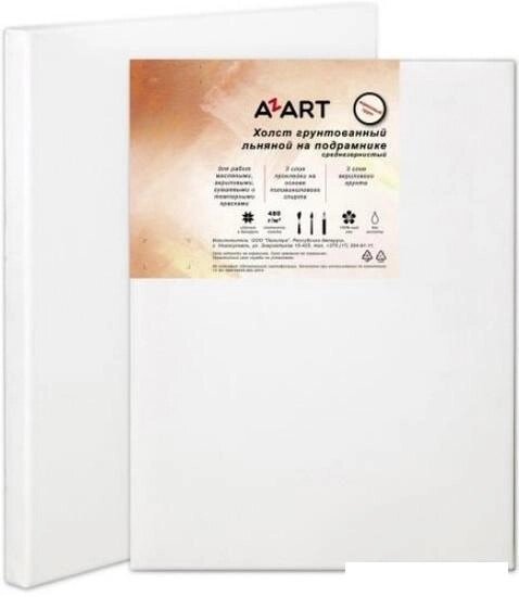 Холст для рисования Azart грунтованный акрилом на подрамнике 75x55 см (лен) от компании Интернет-магазин marchenko - фото 1