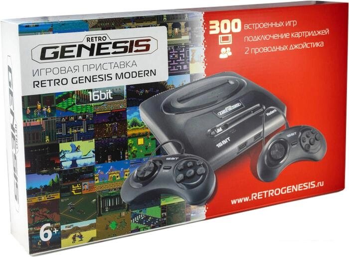 Игровая приставка Retro Genesis Modern (2 проводных геймпада, 300 игр) от компании Интернет-магазин marchenko - фото 1