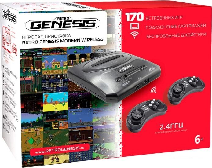 Игровая приставка Retro Genesis Modern Wireless (2 беспроводных геймпада, 170 игр) от компании Интернет-магазин marchenko - фото 1