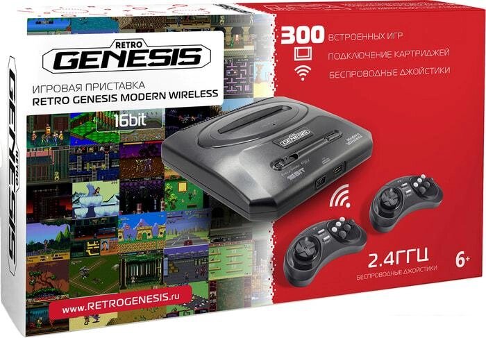 Игровая приставка Retro Genesis Modern Wireless (2 геймпада, 300 игр) от компании Интернет-магазин marchenko - фото 1