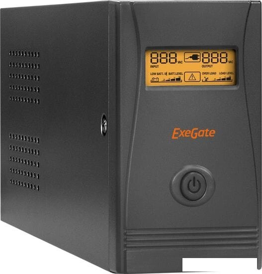 Источник бесперебойного питания ExeGate Power Smart ULB-600. LCD. AVR. C13. RJ. USB от компании Интернет-магазин marchenko - фото 1