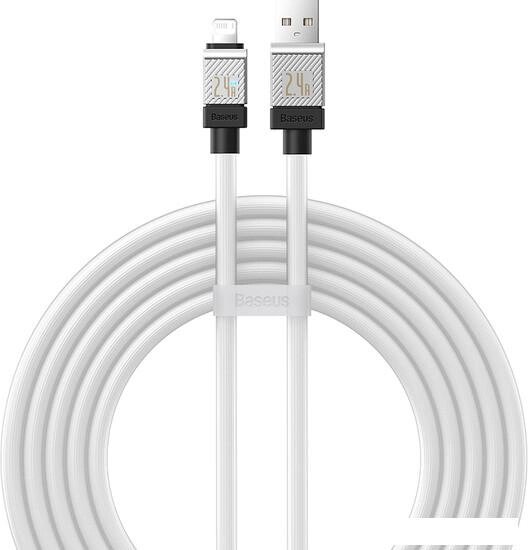 Кабель Baseus CoolPlay Series Fast Charging Cable 2.4A USB Type-A - Lightning (2 м, белый) от компании Интернет-магазин marchenko - фото 1