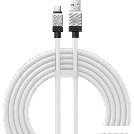 Кабель Baseus CoolPlay Series USB Type-A - USB Type-C (2 м, белый) от компании Интернет-магазин marchenko - фото 1